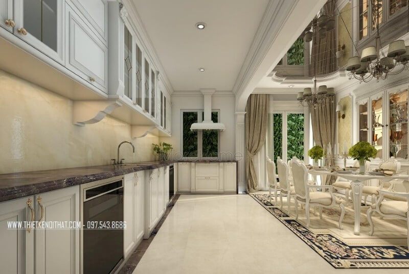Làm cho phòng bếp trở nên sang trọng với sự trang trí nội thất bằng đá tự nhiên cao cấp ốp mặt bếp.